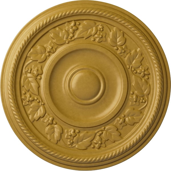 Ekena Millwork Tyrone Ceiling Medallion (Fits Canopies up to 6 3/4"), 16 1/8"OD x 3/4"P, Iridescent Gold CM16TYIGS - main